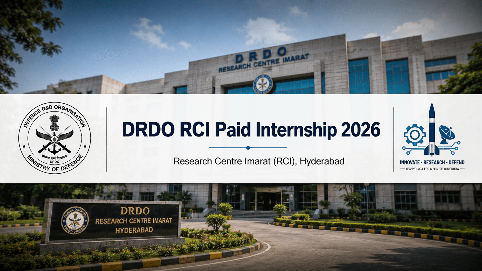DRDO RCI Paid Internship 2026: 160 Seats, ₹5K Stipend