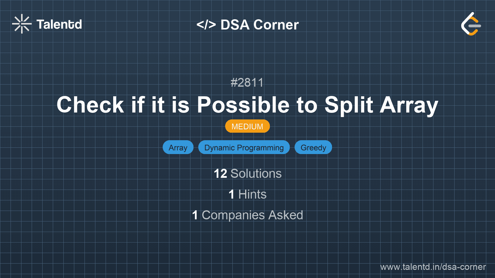 Problem visualization for Check if it is Possible to Split Array