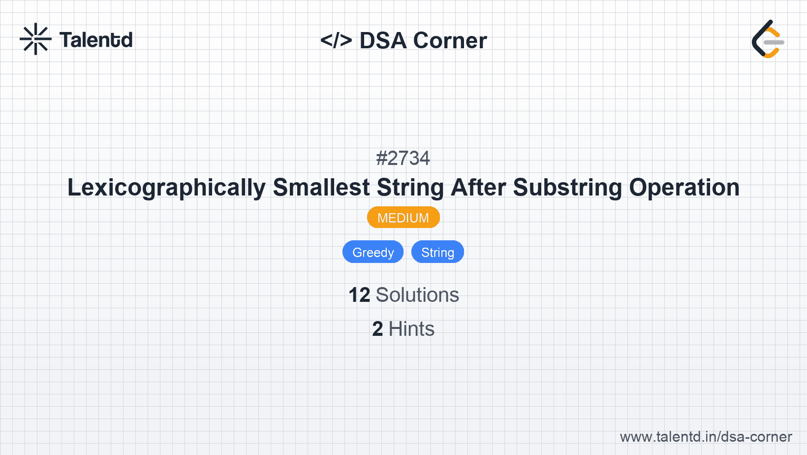Problem visualization for Lexicographically Smallest String After Substring Operation