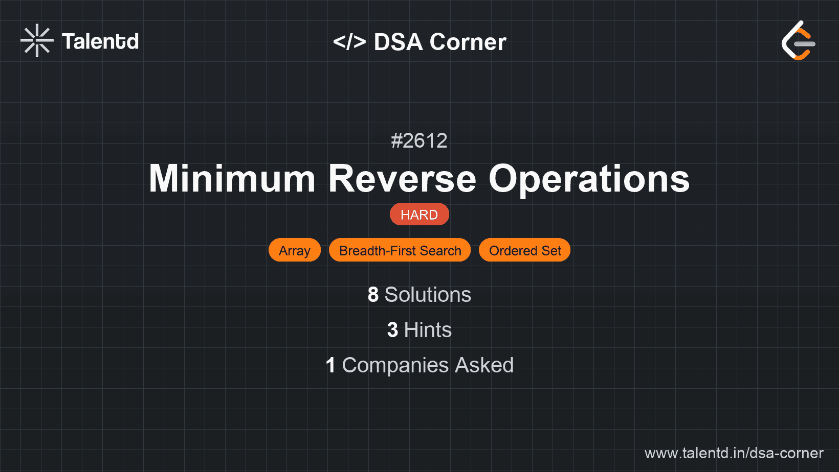 Problem visualization for Minimum Reverse Operations